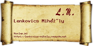 Lenkovics Mihály névjegykártya